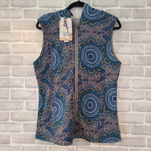 Satva Sarana Reversible Hooded Jacket Vest Zipper Athletic Wear NEW Women M $59 - Picture 1 of 7